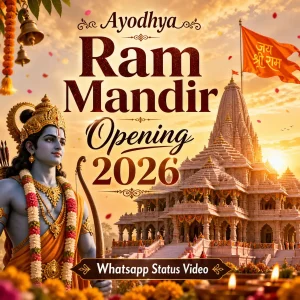 Ayodhya Ram Mandir Opening 2026 Whatsapp Status Video