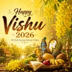 Happy Vishu 2026 4K Full Screen Status Video