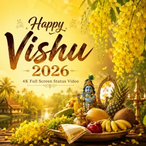 Happy Vishu 2026 4K Full Screen Status Video