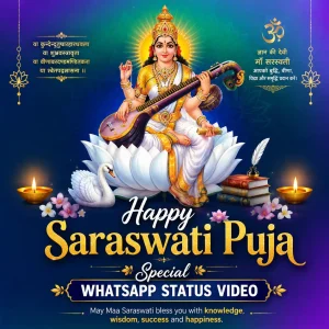 Saraswati Puja Special Whatsapp Status Video