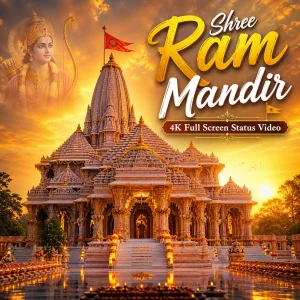 Shree Ram Mandir 4K Full Screen Status Video