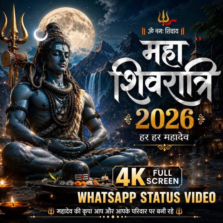Maha Shivratri 2026 4K Full Screen Whatsapp Status Video
