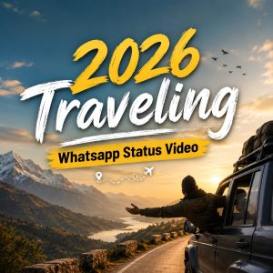 make a 1:1 picture "2026 Traveling Whatsapp Status Video" and wrote it on the picture