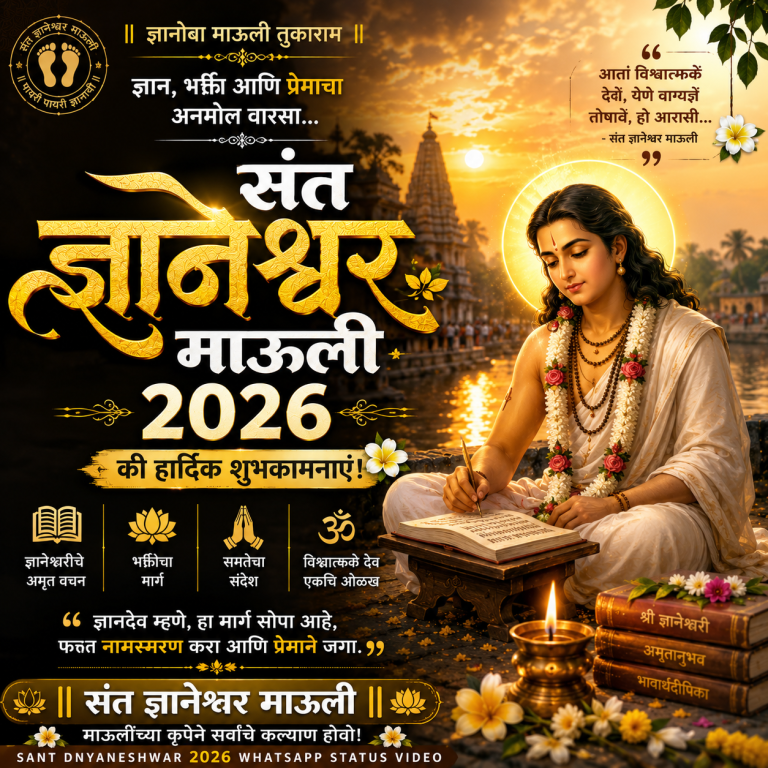 Sant Dnyaneshwar 2026 Whatsapp Status Video