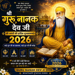 Guru Nanak Dev Ji 2026 Whatsapp Status Video