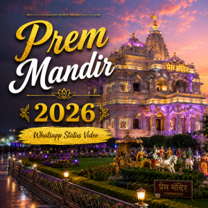 Prem Mandir 2026 Whatsapp Status Video