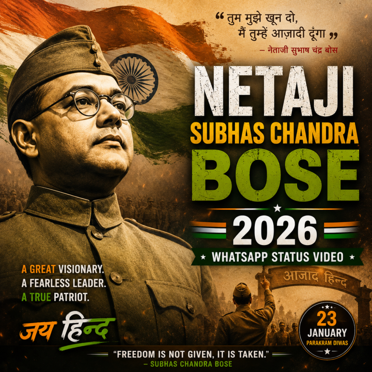 Netaji Subhas Chandra Bose 2026 Whatsapp Status Video